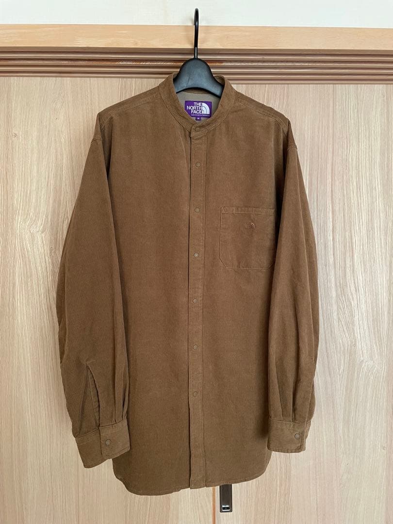 ノースフェイスパープルレーベル コーデュロイ バンドカラーシャツ NT3159N