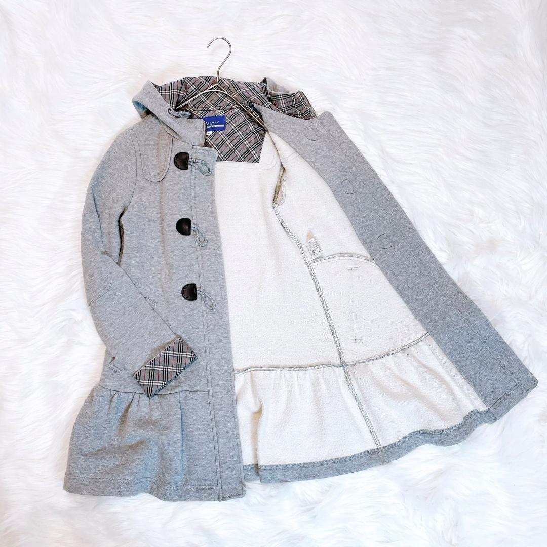 バーバリーブルーレーベル　ダッフルコート　グレー