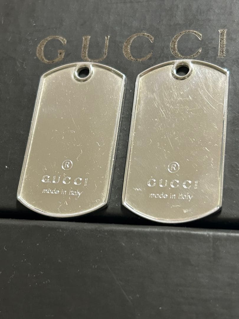 GUCCI シルバードッグタグ 2個セット