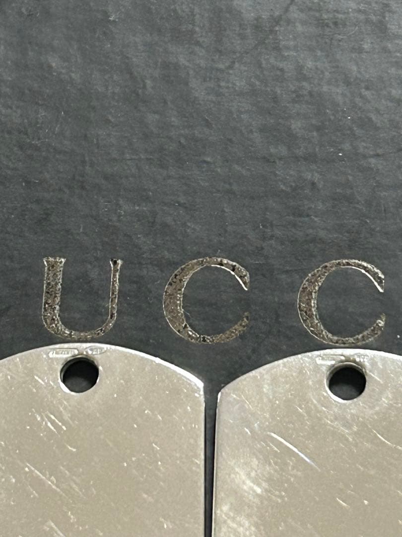 GUCCI シルバードッグタグ 2個セット