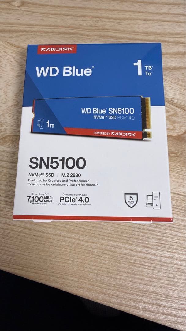 内蔵SSD WD Blue NVMe SSD 1TB WDS100T5B0E