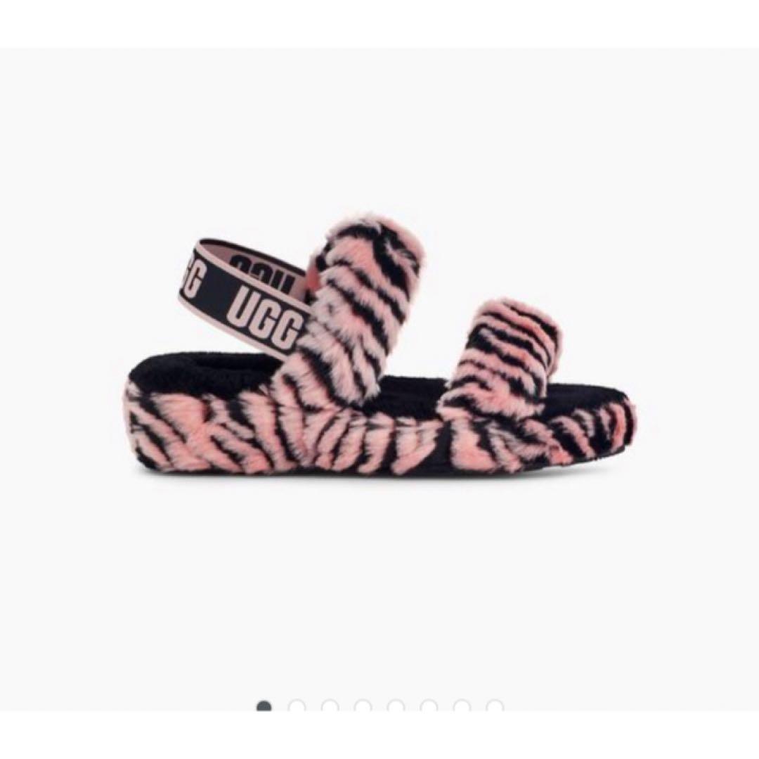 UGG ゼブラ柄 ファーサンダル ピンク