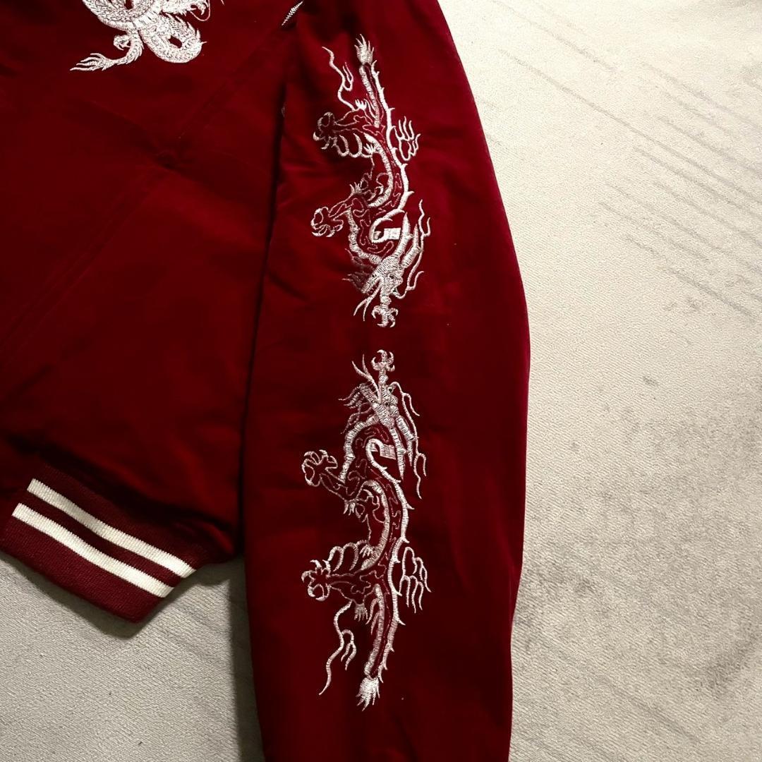 未着超 hoshihime スカジャン ベロア 別珍 スタジャン LL