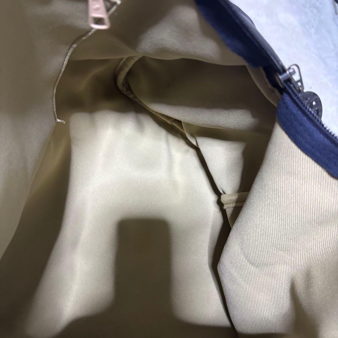 希少✨ロンシャン ミニボストンバッグ ロゴ 型押し オールレザー　ブラック