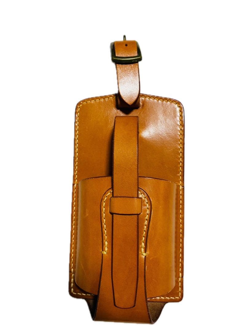 【美品】天神ワークス　TENJIN ウォレットホルダー　ケース　タン