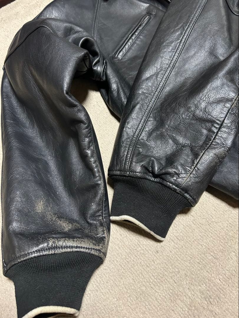 AVIREX レザージャケット L 黒