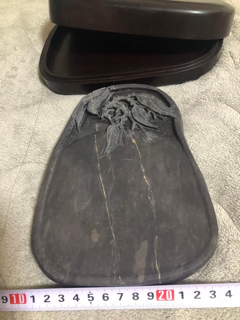 端溪硯 老坑 水巖 金綫 魚腦凍 蕉白 書道用品 端渓硯 書道用品