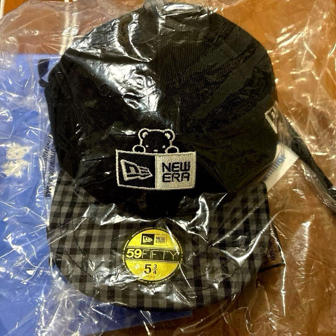 ファミリア　ニューエラ　ポシェット　帽子　黒　チェック