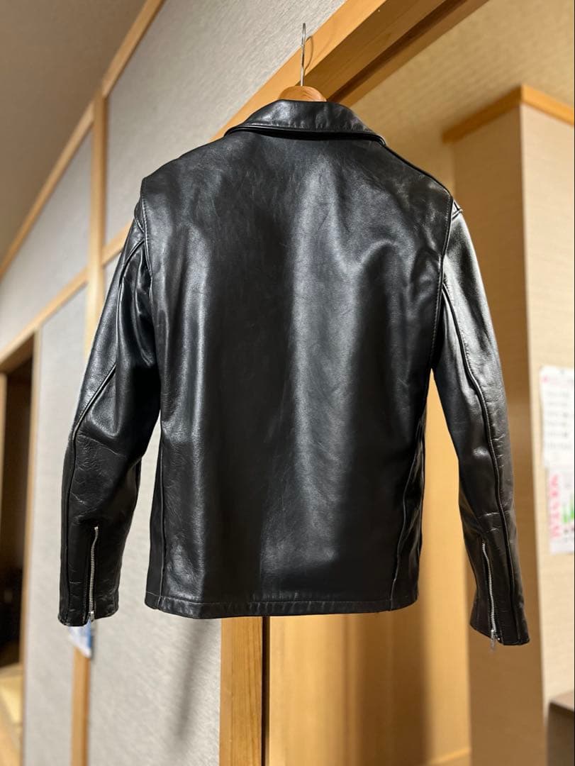 バ*サ様 ショット　ボア　ライナー付き　652 襟付　シングル　ライダース　アメ