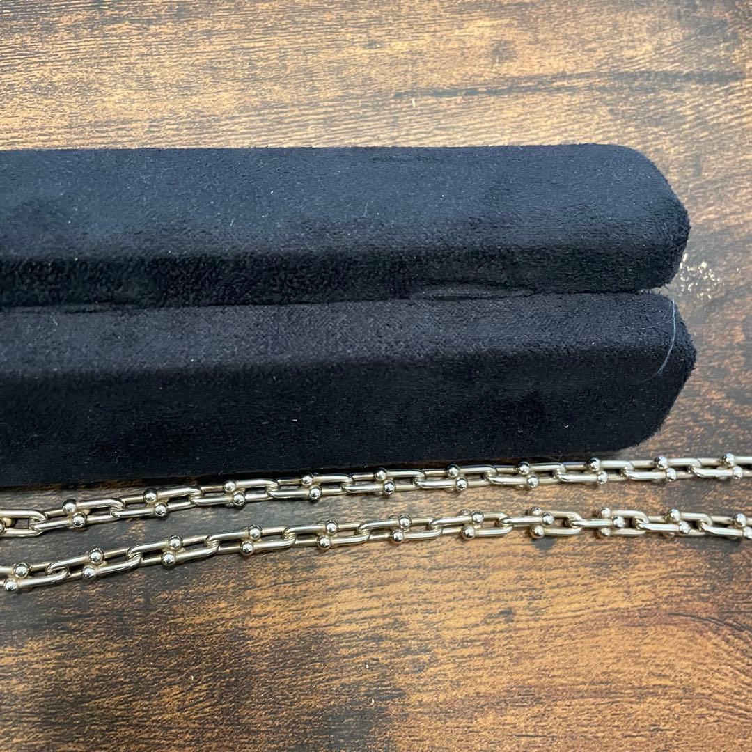【美品】Tiffany ハードウェアハードウエア　リンクネックレス　川口春奈