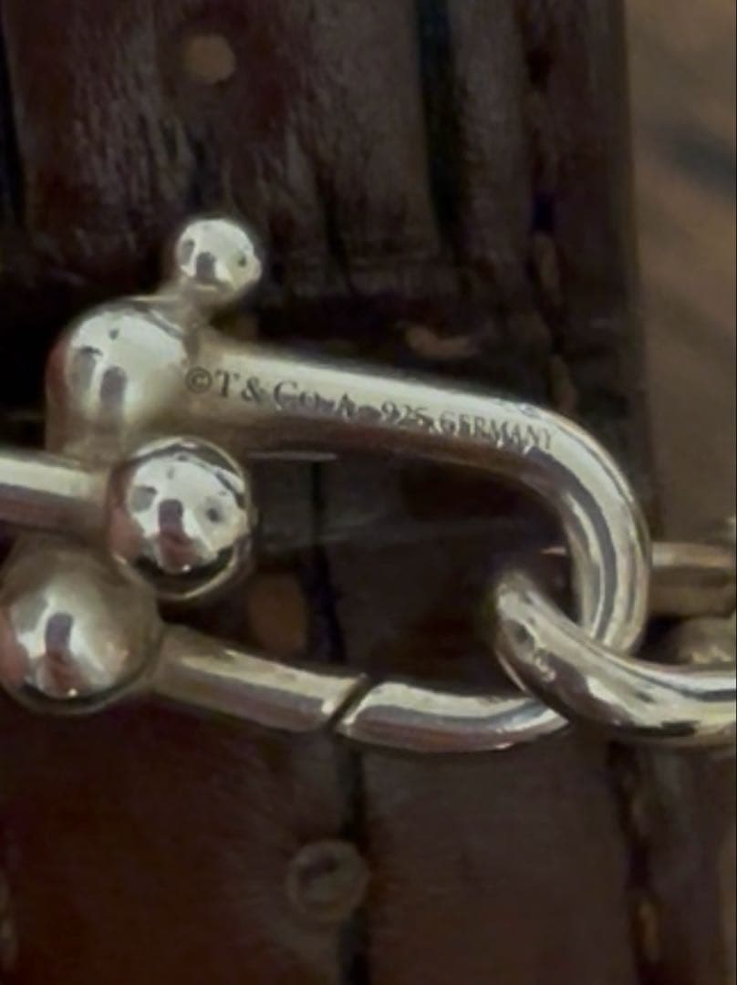 【美品】Tiffany ハードウェアハードウエア　リンクネックレス　川口春奈