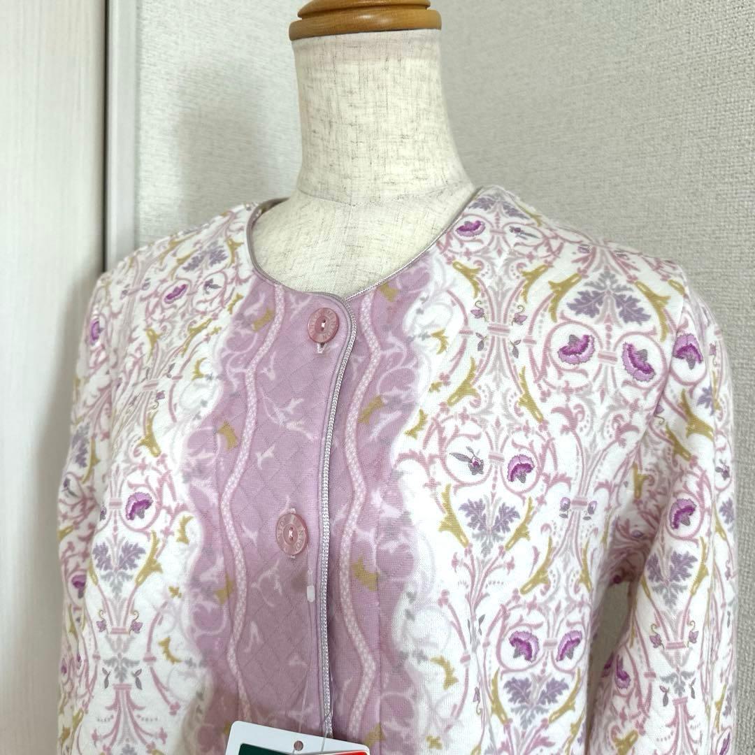 新品未使用タグ付　日本製ワコールミントン　暖か保温素材パジャマ　ラベンダーM