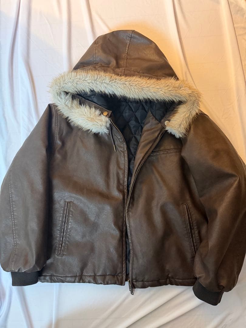 wish for ever ファージャケット ブラウン