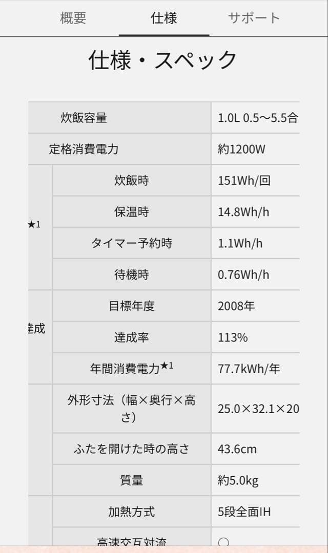 Panasonic IH炊飯器 SR-UNX101