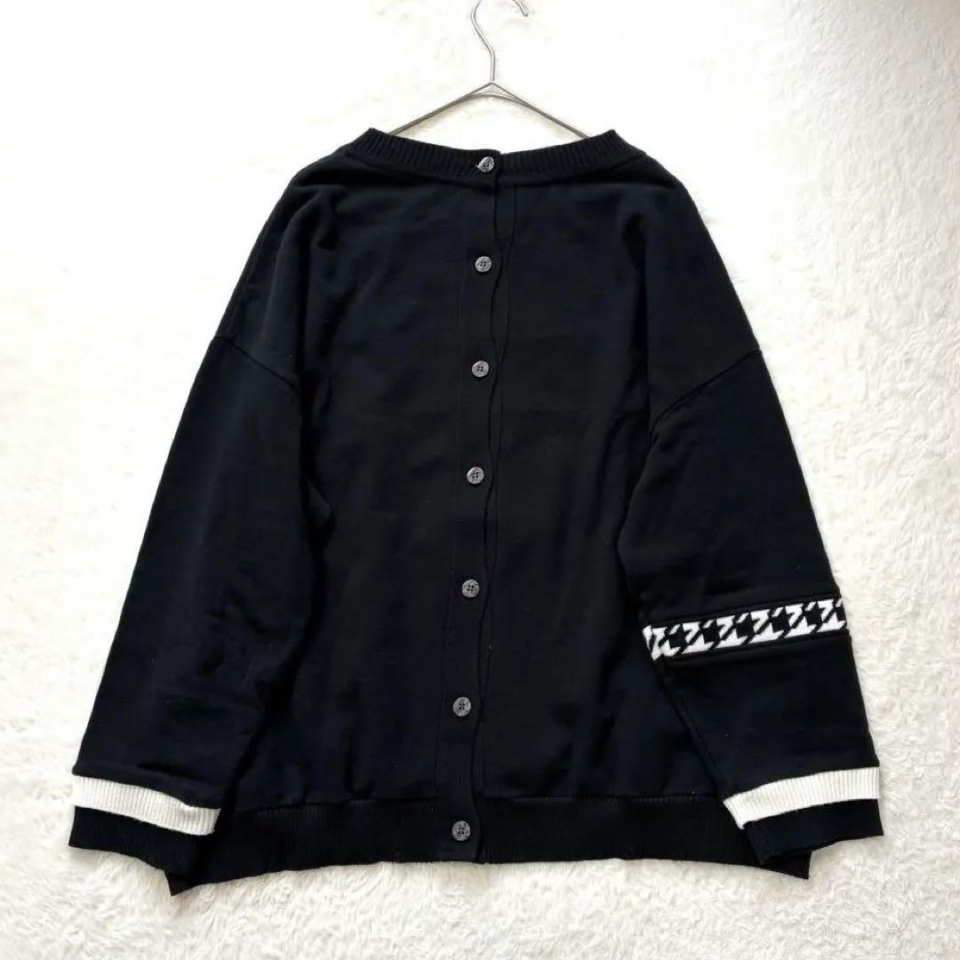 慈雨 コットンスウェットニット 千鳥柄