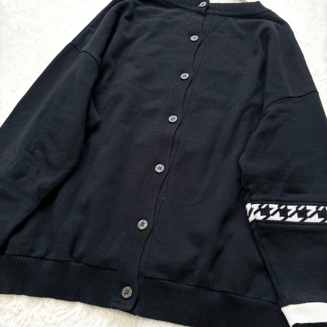 慈雨 コットンスウェットニット 千鳥柄