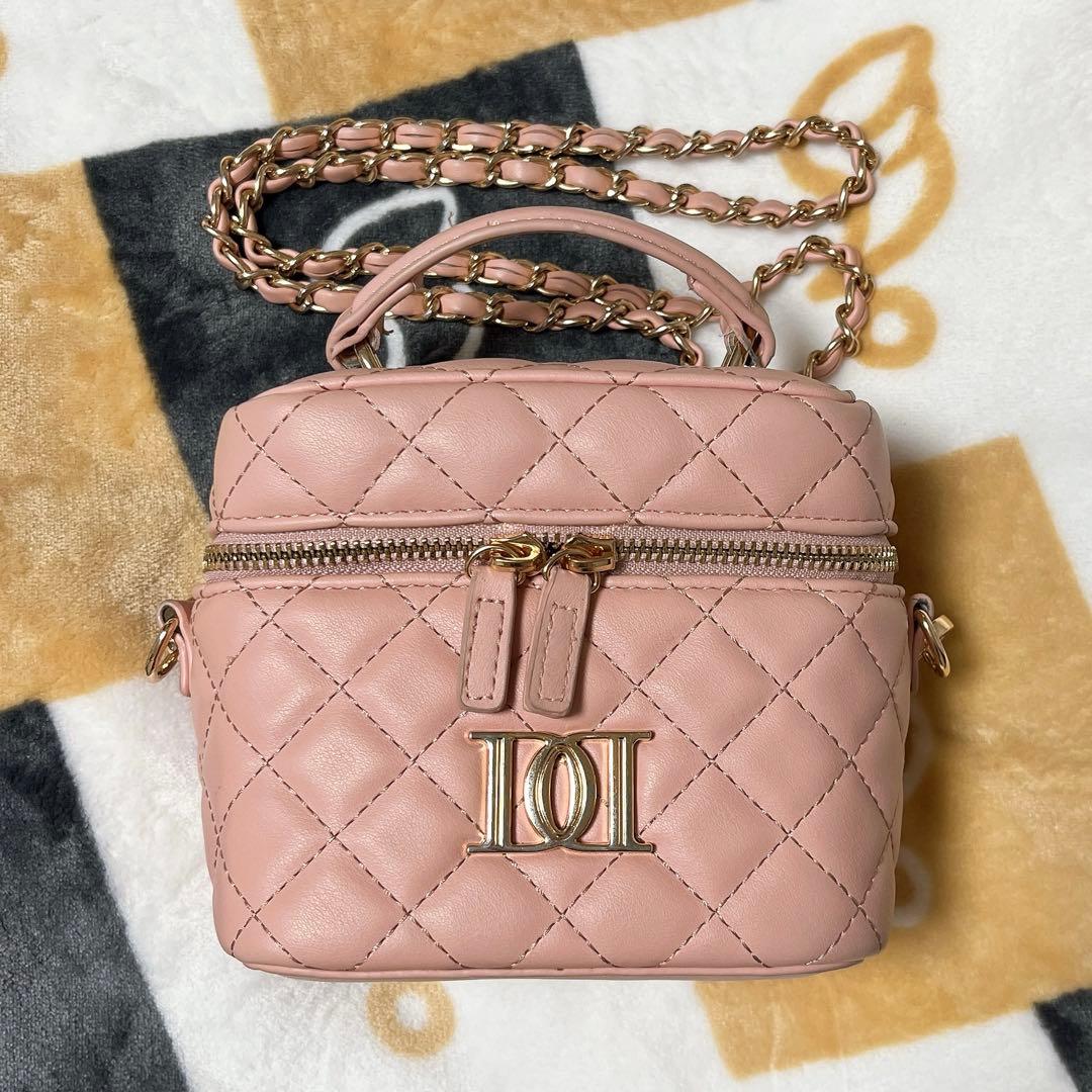 darich キルティングスクエアミニバッグ ピンク ゴールド金具