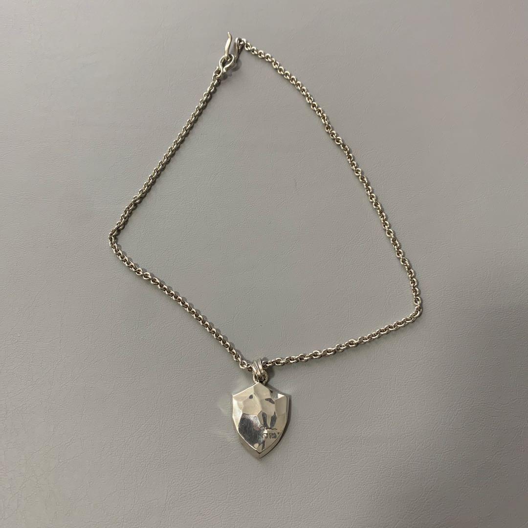 GARNI リバーシブル シルバー925 シールド エンブレム フック チェーン
