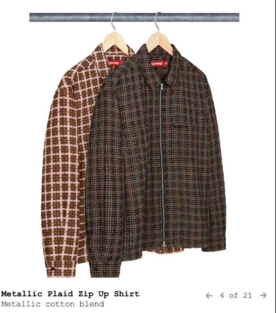 トップス llic Plaid Zip Up Shirt