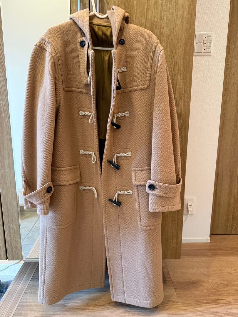 23区ベージュ ダッフルコート フード付き