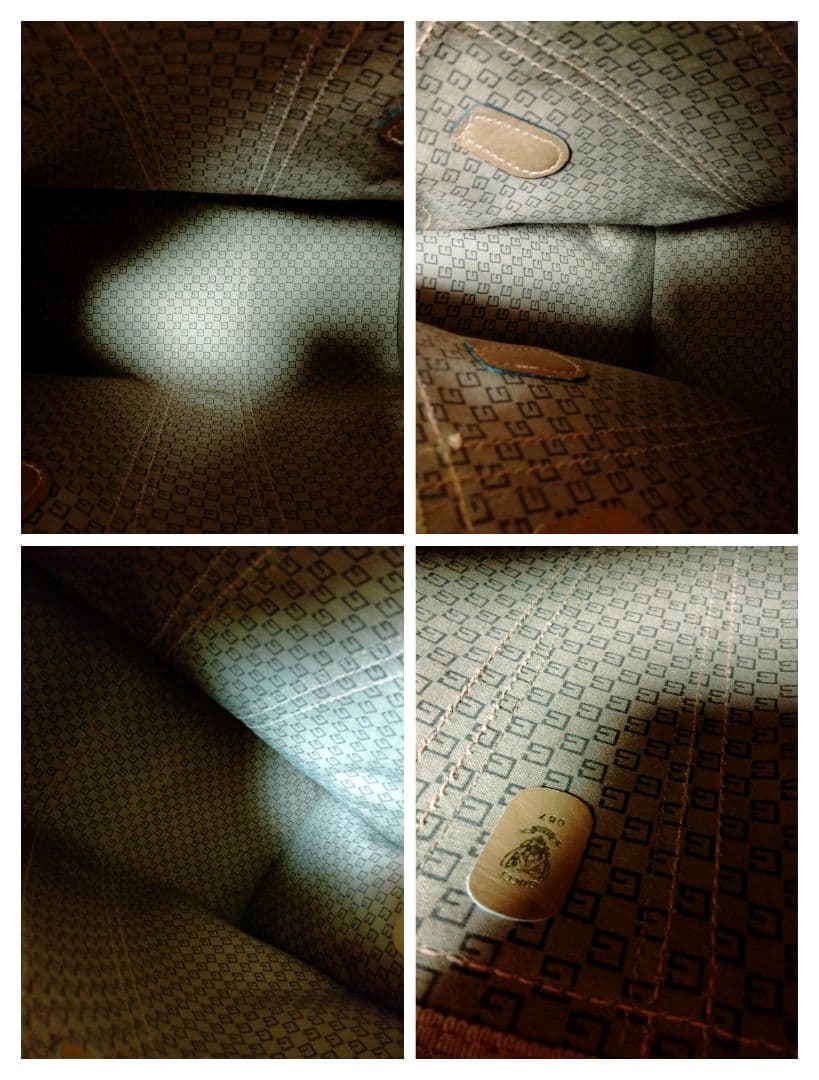 オールド　GUCCI　グッチ　ボストン　バッグ　ハンドバッグ　シェリーライン