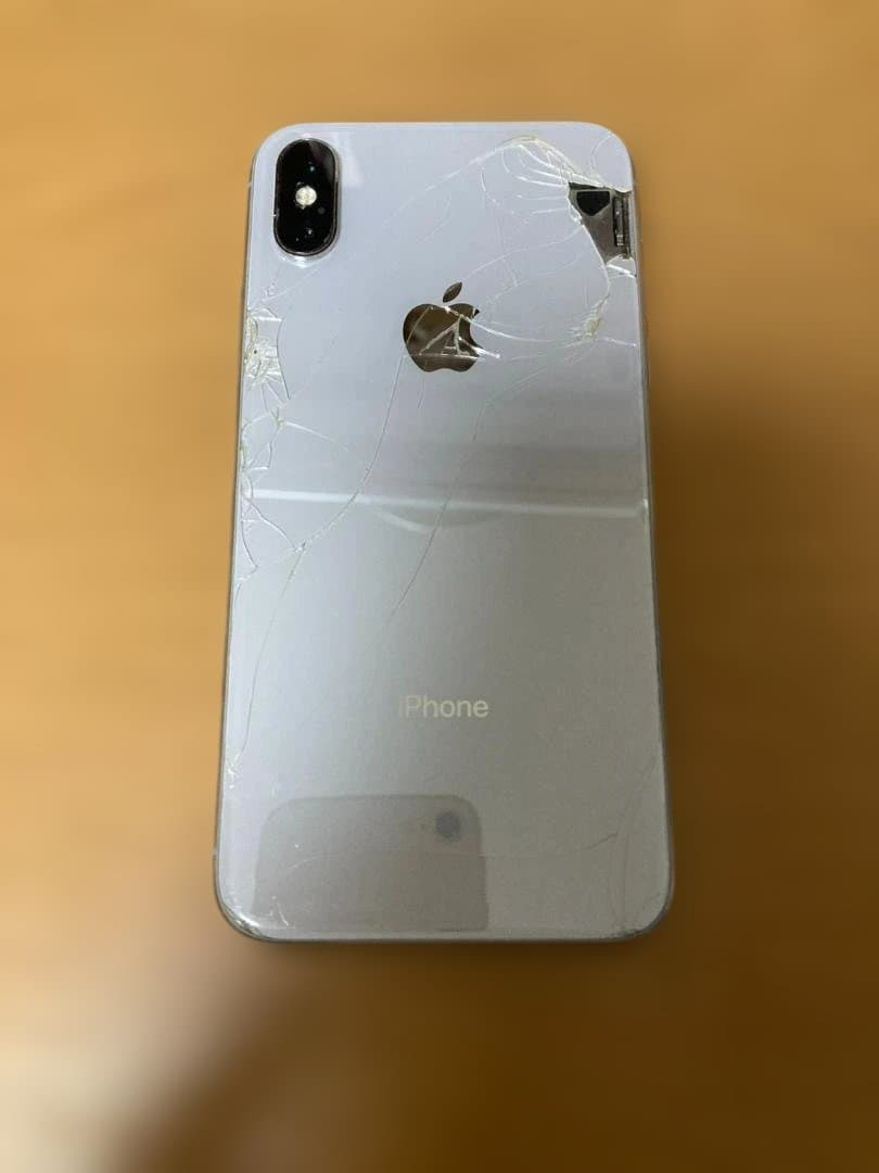 iPhoneX 64GB SIMフリー ジャンク 背面ガラス剥がれ 内部露出あり