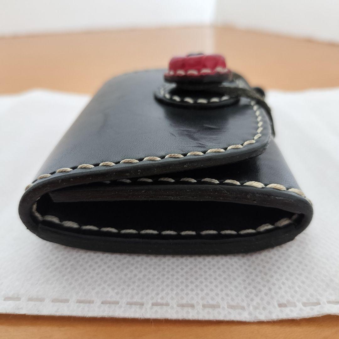 大輔レザー 定価3万3000円 サドルレザー クロコ革コンチョ ケース