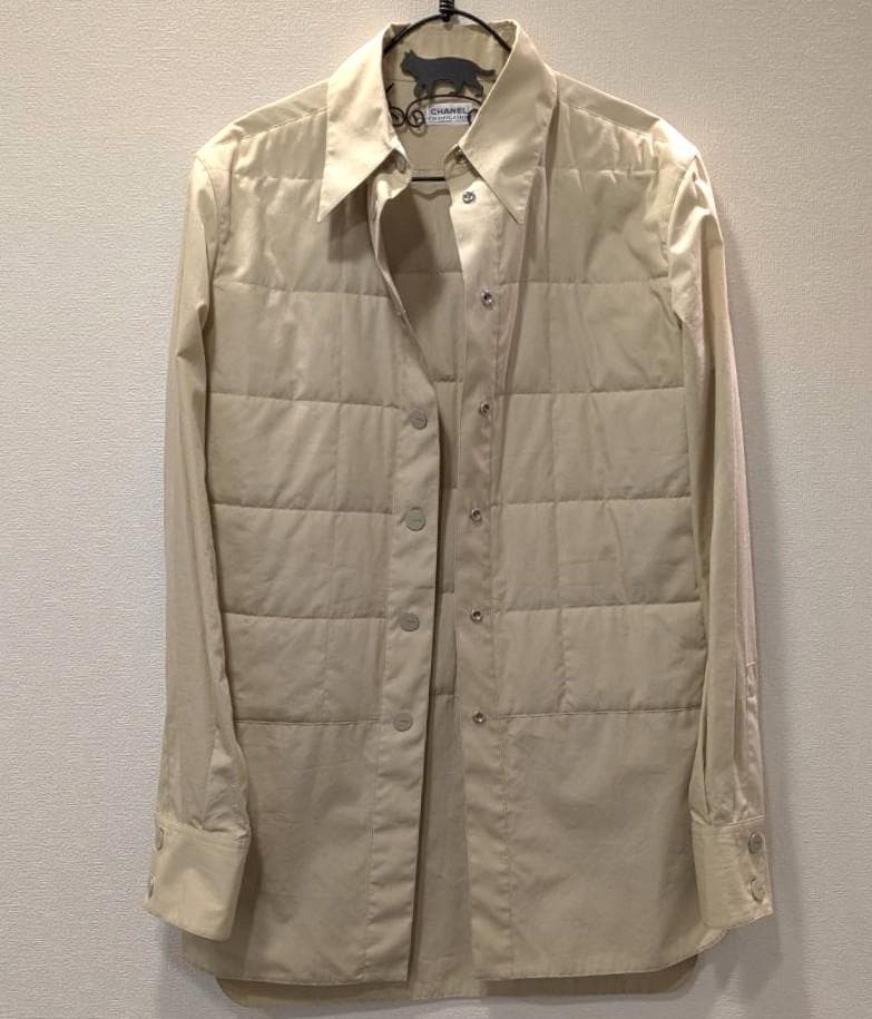 ルー★シャネル コットン キルティング オーバー シャツ ベージュ系