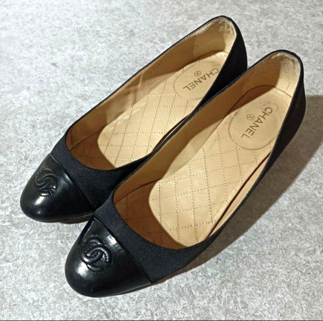 人気バイカラー☘【CHANEL シャネル】パンプス ブラックカラー