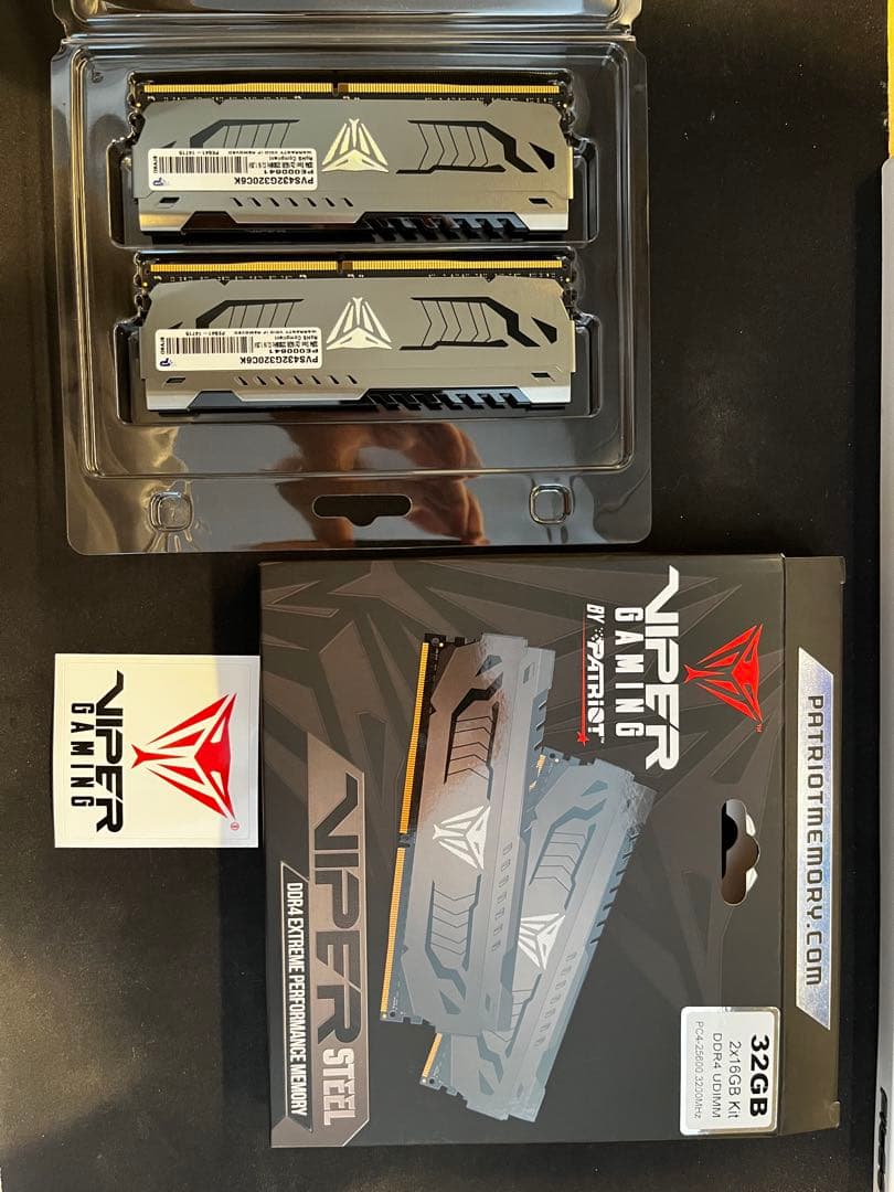 Patriot Viper Steel 32GB DDR4アルミ製ヒートシンク付