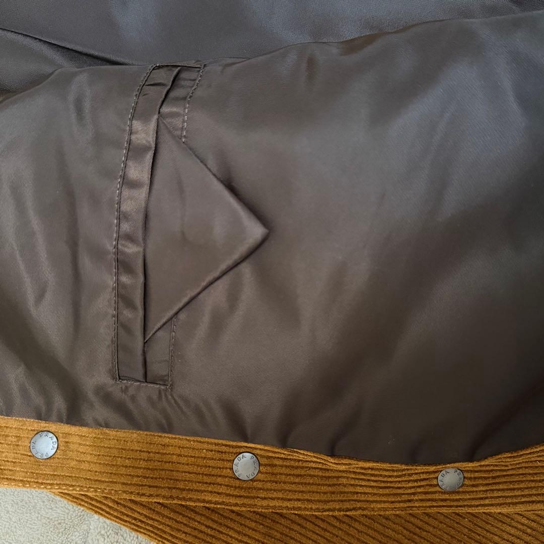 プラダ PRADA トライアングルプレート コーデュロイジャケット ブルゾン