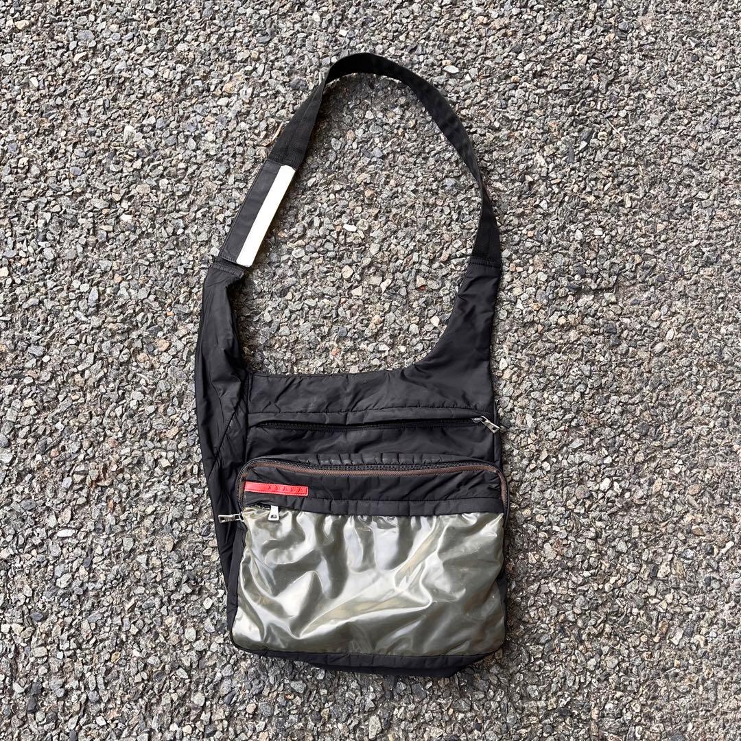 90s PRADA SPORT ショルダーバッグ ブラック/グレー アーカイブ