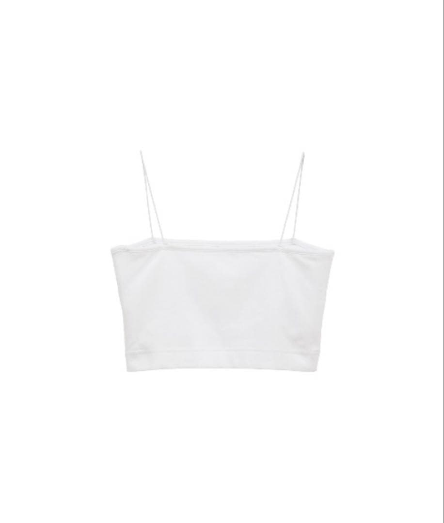 トップス CLANE THIN CORD BANDEAU TOPS White
