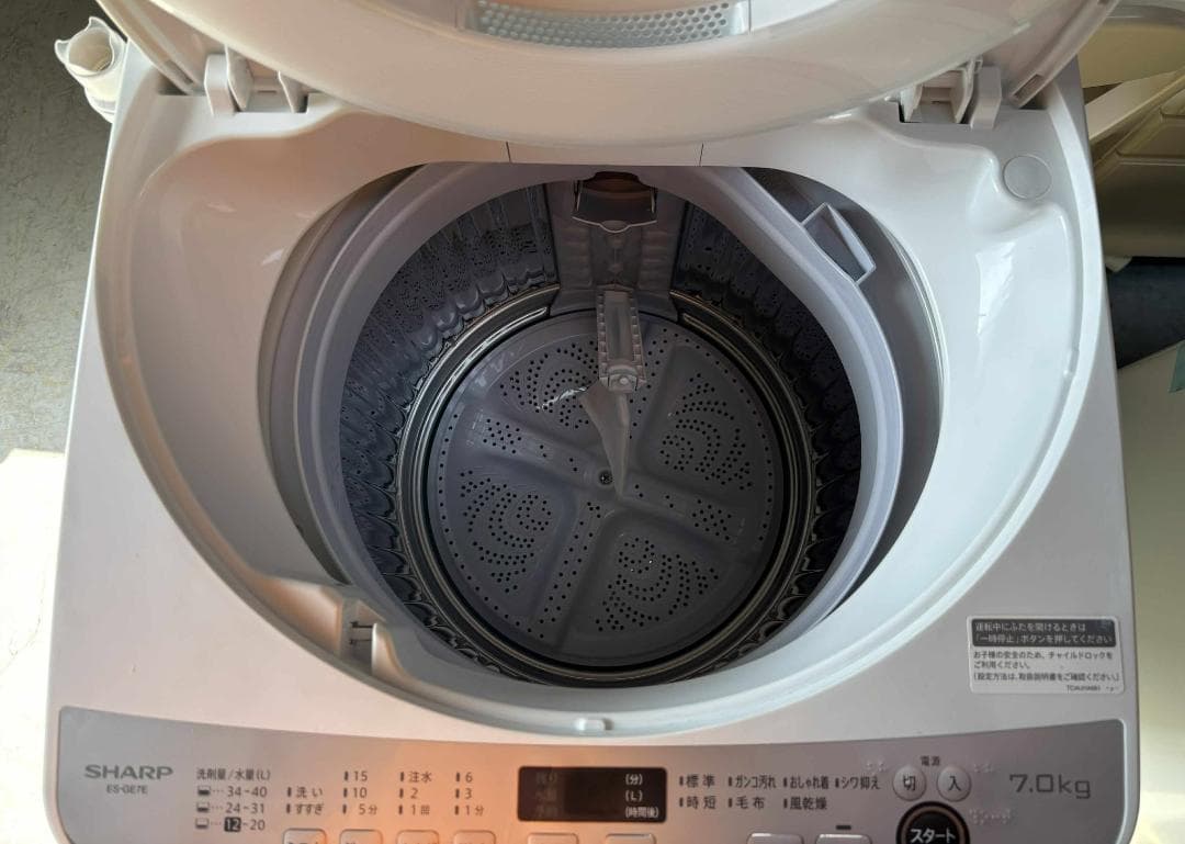 SHARP 全自動洗濯機 7.0kg2021年製 分解クリーニングUsed/美品