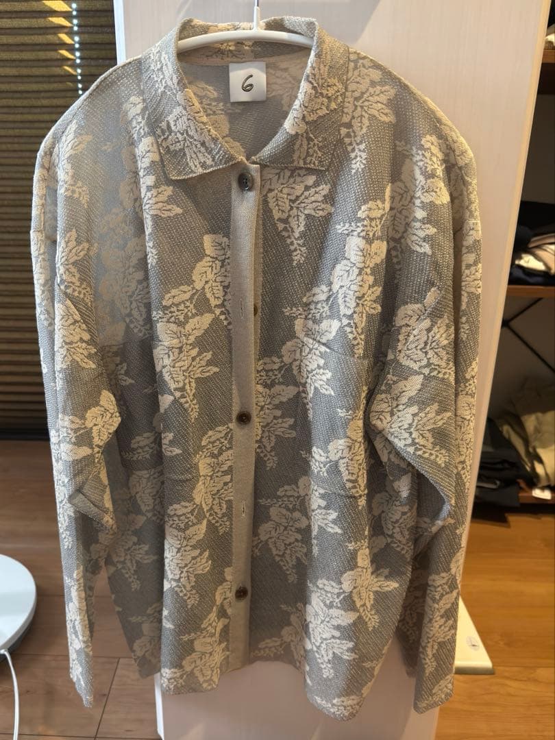 6(ROKU)ジャカード ニット シャツ