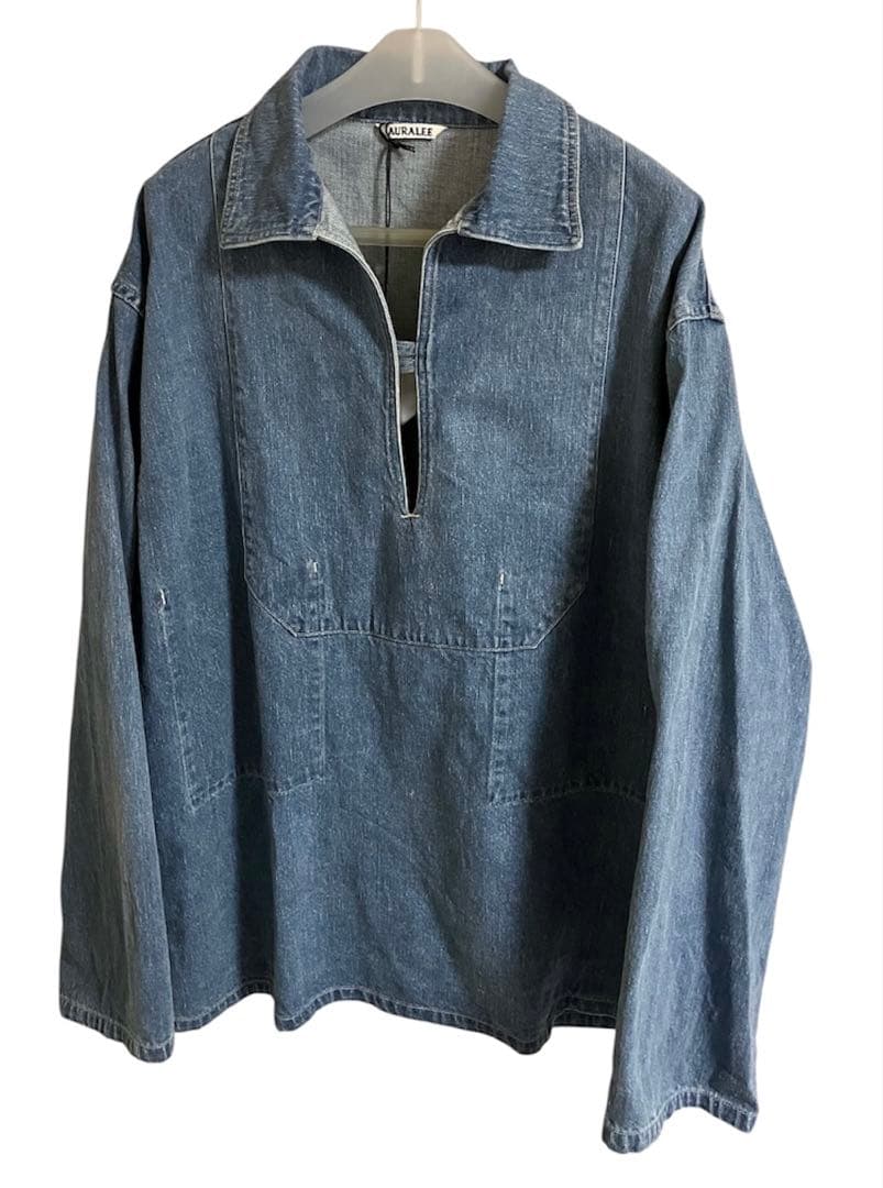 【AURALEE】SELVEDGE FADED LIGHT DENIM P/O