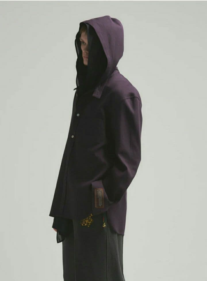 k.k 25aw Two Hooded シャツ　ベッドフォード