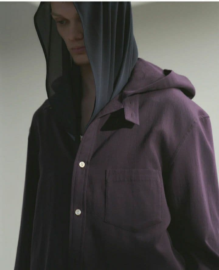 k.k 25aw Two Hooded シャツ　ベッドフォード