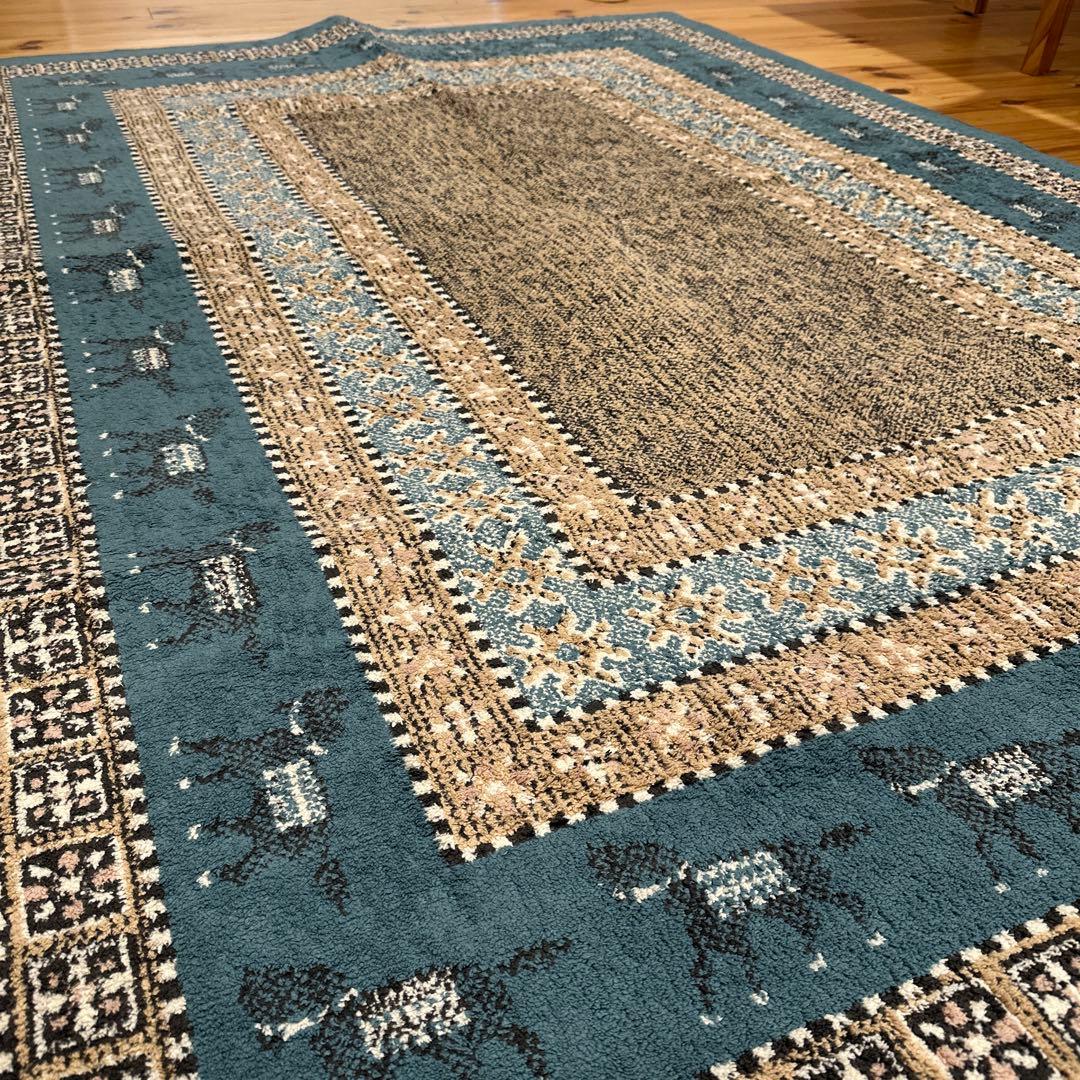 unico CLEVE (クリーブ) パイル ラグ グリーン　140×200