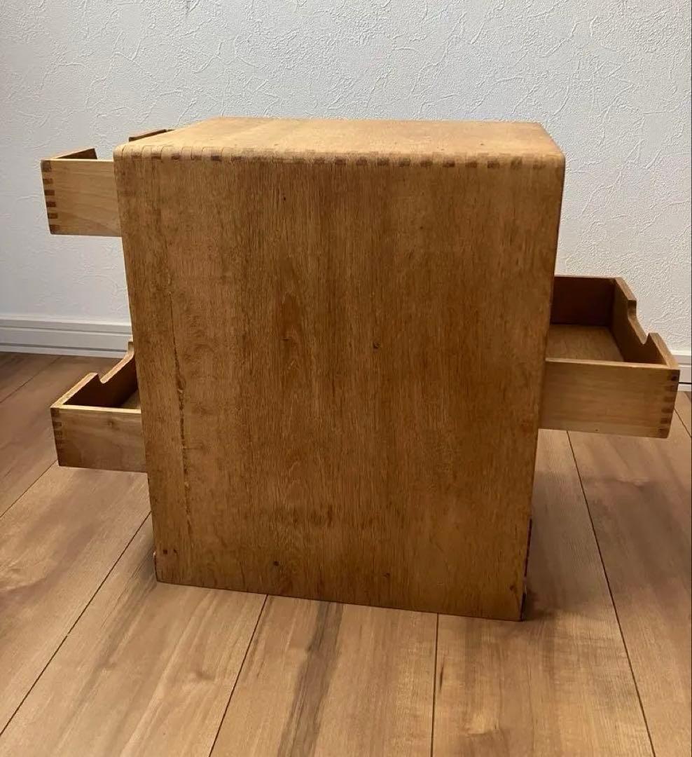 天然木5段引き出し収納　小抽斗　小引き出し　アンティーク