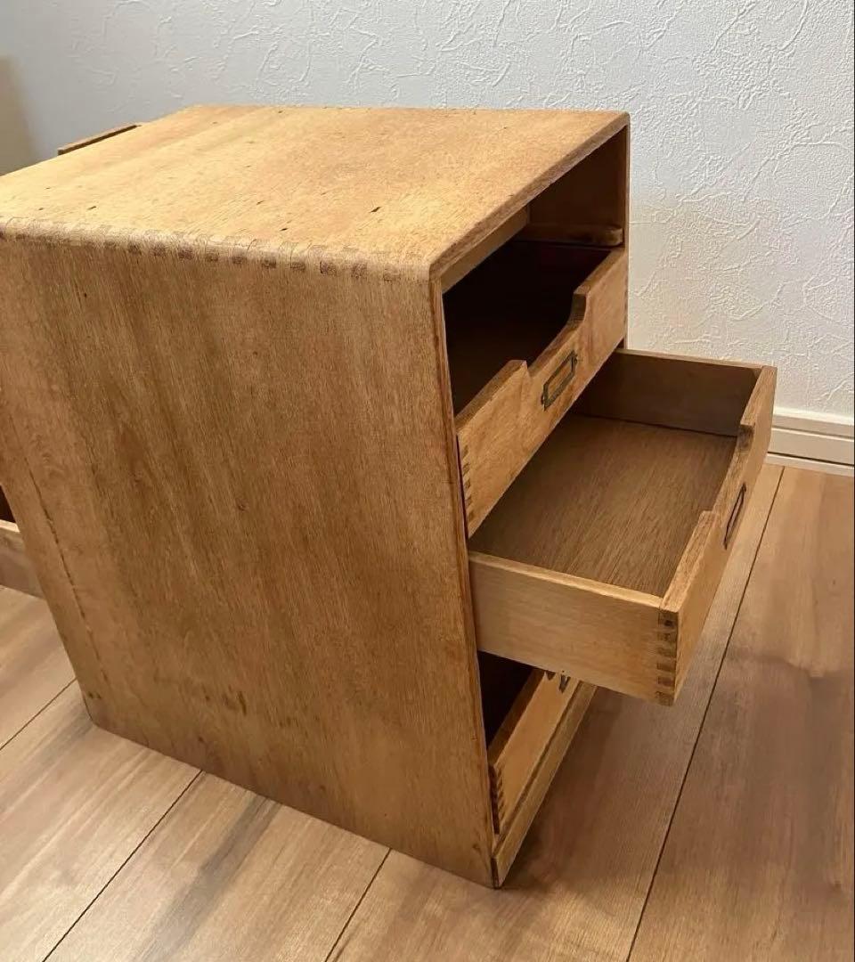 天然木5段引き出し収納　小抽斗　小引き出し　アンティーク