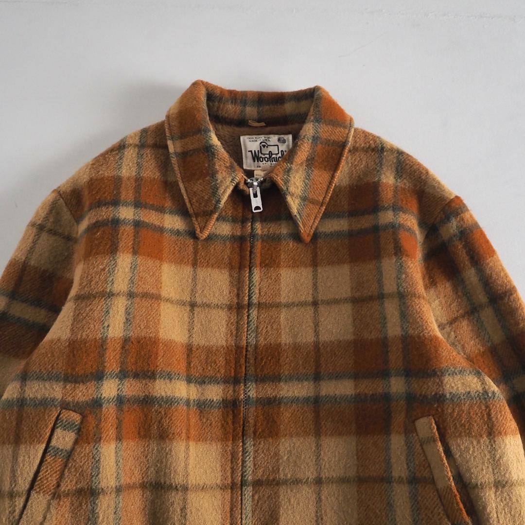 ウールジャケット　USA製　ウールジャケット　チェック柄　裏地ボア　美品