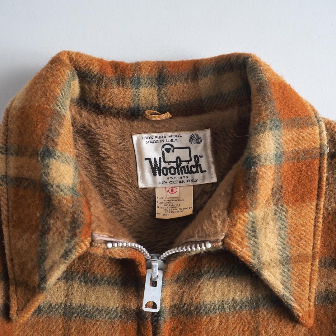 ウールジャケット　USA製　ウールジャケット　チェック柄　裏地ボア　美品