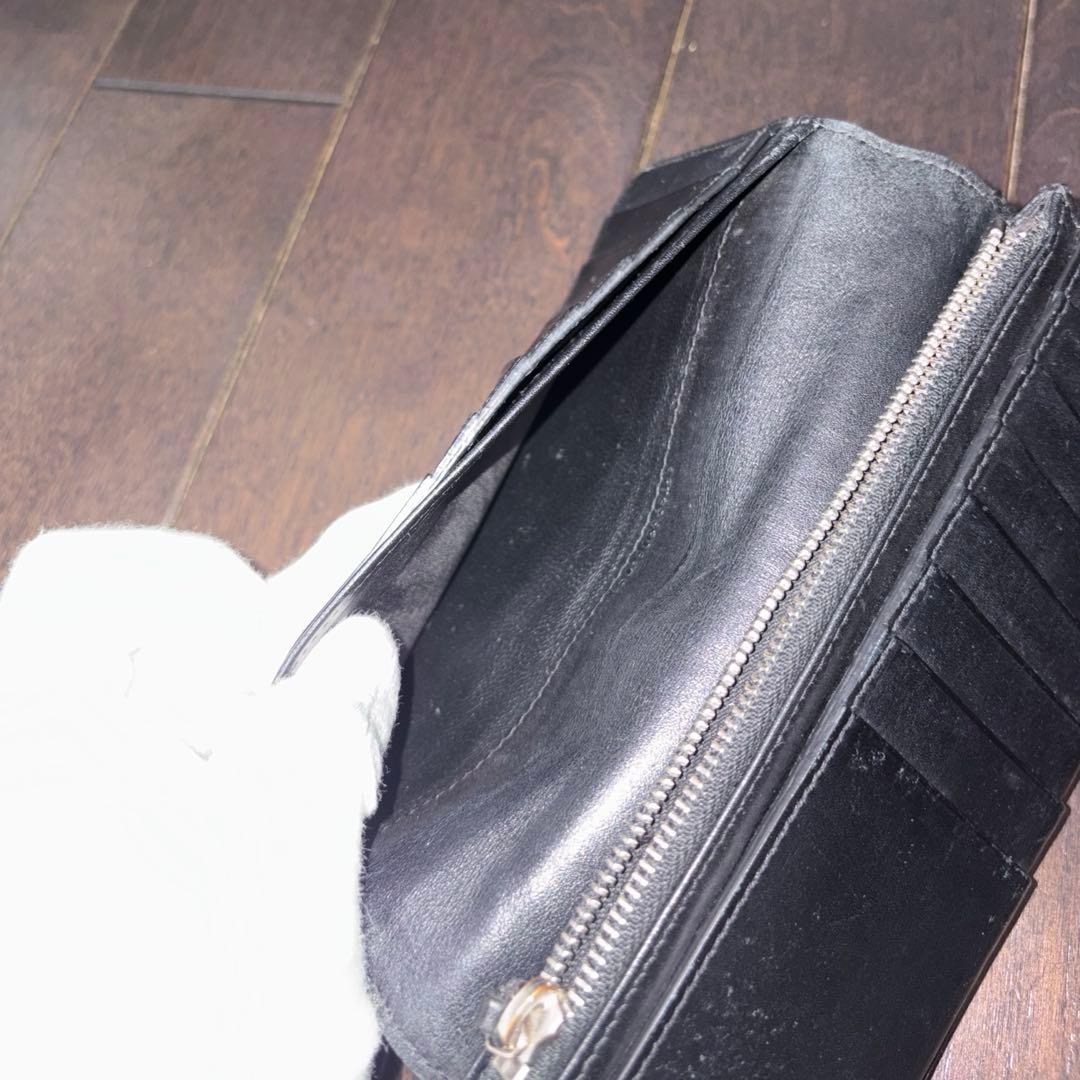 サンローラン型押しクロコ　長財布