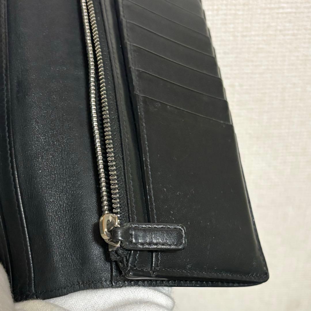 サンローラン型押しクロコ　長財布