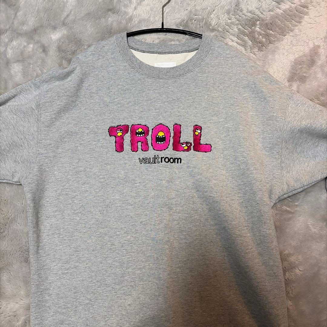 TROLL CREWNECK / GRY vaultroom ボルトルーム