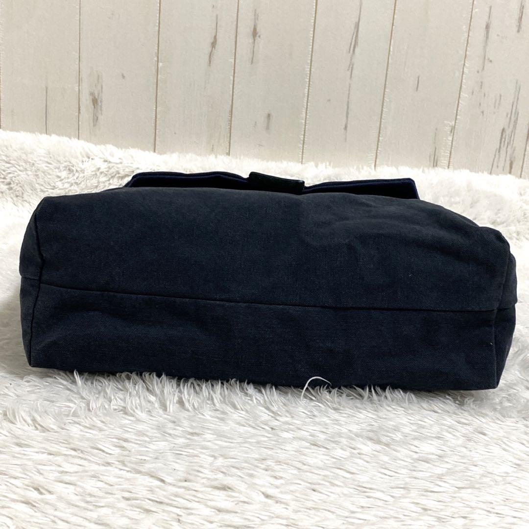 香久山鞄 求道の布帛(ふはく) メッセンジャーバッグ キャンバス A4 ネイビー