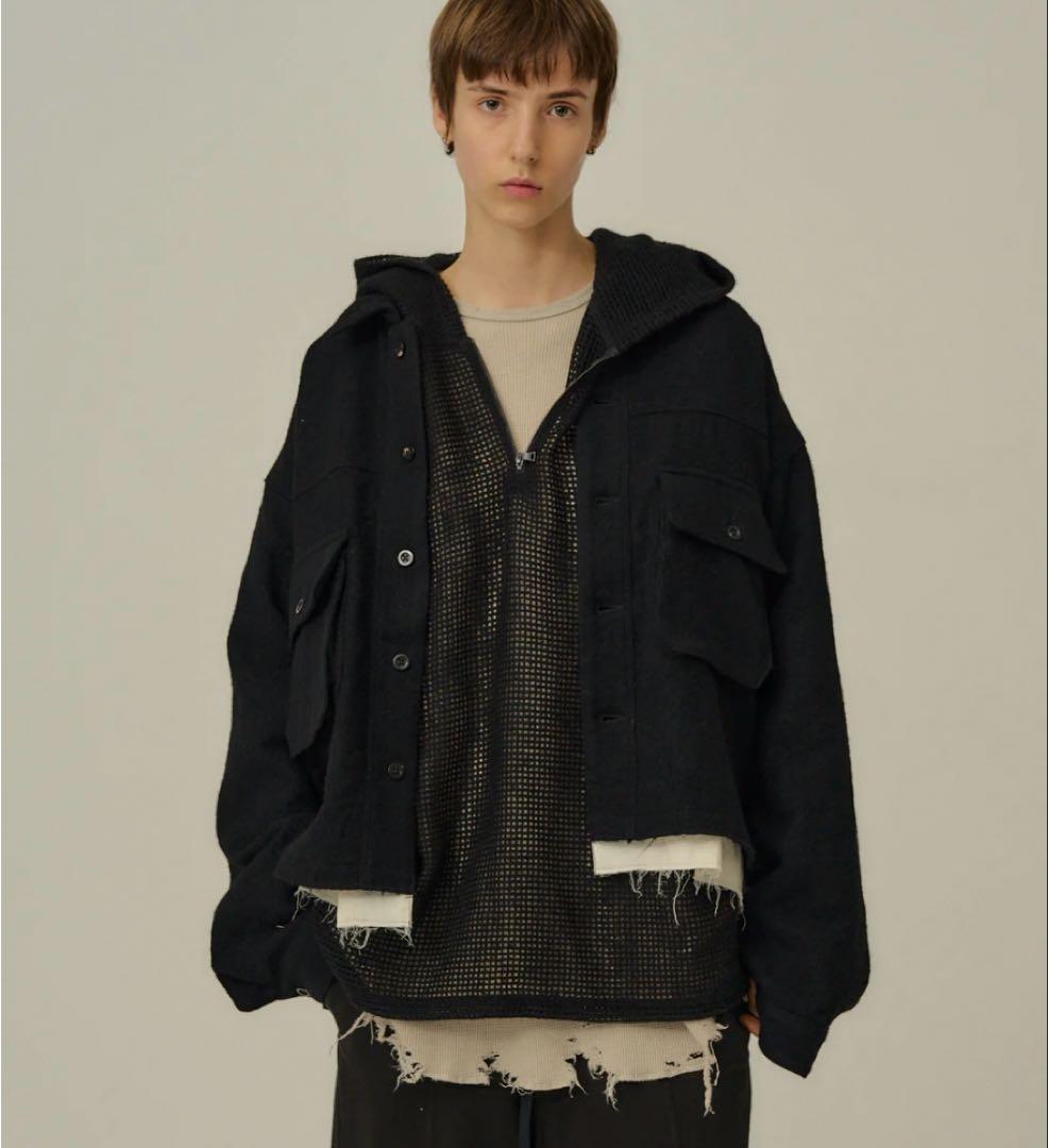 パ*ン様 ancellm SHRINK WOOL LAYERING JACKET