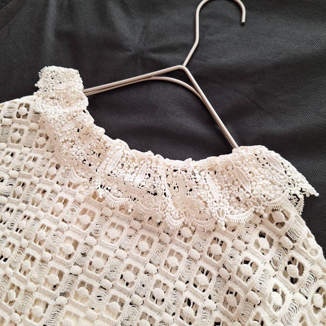 新品タグ付✨ヌキテパ×トゥモローランド クロシェフリルカラー ブラウス