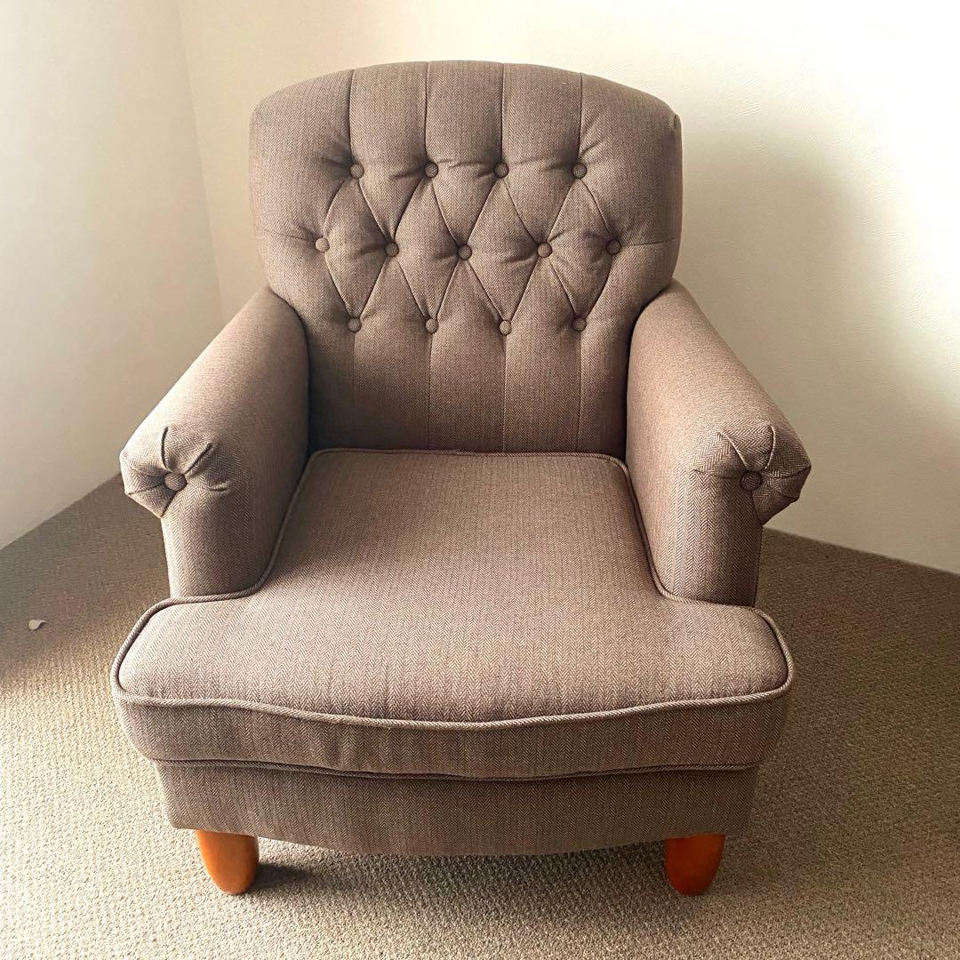 ニトリ★美品　一人掛けソファ　カプリ　クラッシックスタイル　ローソファ